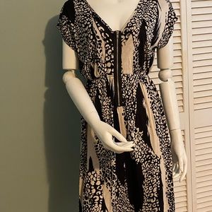 Soprano V-Neck Animal Print Dress